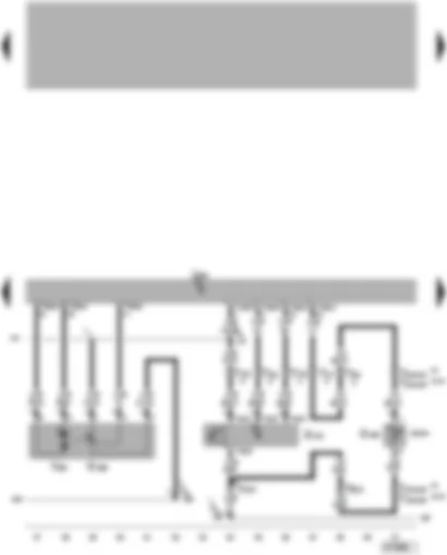 Электросхемa  VW TOUAREG 2003 - Фотодатчик 2 интенсивности солнечного излучения - датчик температуры хладагента - потенциометр исполнительного электродвигателя заслонки пространства для ног - блок управления Climatronic