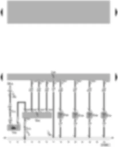 Электросхемa  VW TOUAREG 2003 - Блок управления Climatronic - датчик температуры - передний датчик регулирования вентилятора (Bitron) - передний электродвигатель регулирования вентилятора (Bitron)