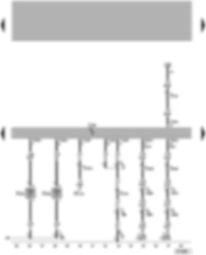 Электросхемa  VW TOUAREG 2003 - Блок управления Climatronic - датчики температуры дефлекторов в пространствах для ног - датчик регулирования вентилятора