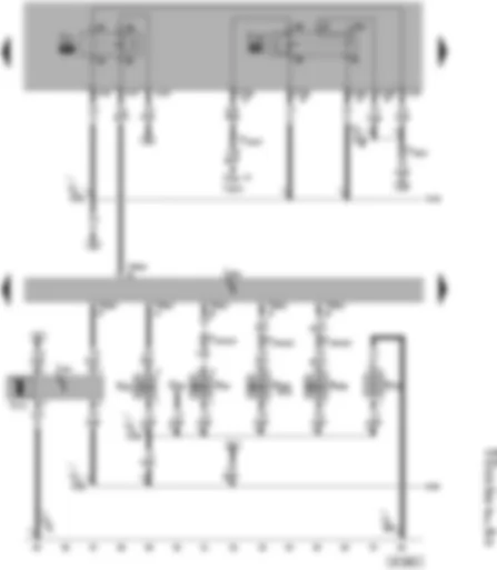 Wiring Diagram  VW TOUAREG 2010 - Engine control unit - radiator fan control unit - fuel pump relay