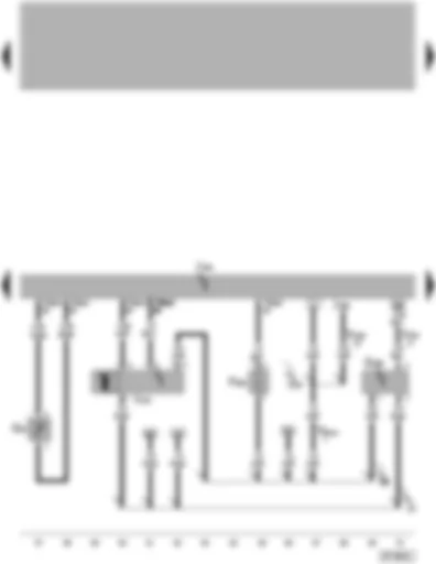 Электросхемa  VW TOUAREG 2003 - Блок управления двигателя - датчик температуры топлива и датчик уровня и температуры масла - электродвигатель привода воздушной заслонки