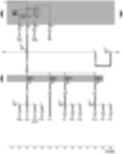 Wiring Diagram  VW TOUAREG 2006 - Fuses - terminal 15 voltage supply relay - self-diagnosis connection
