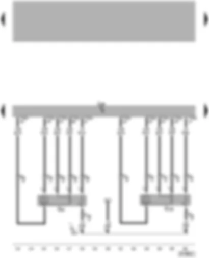 Wiring Diagram  VW TOUAREG 2005 - Motronic control unit - lambda probe - lambda probe 2 - 