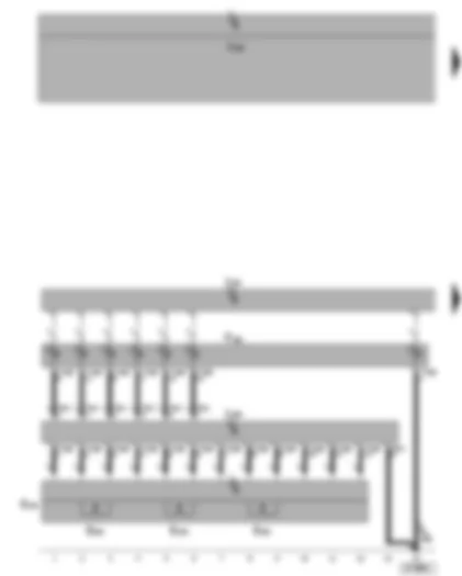 Wiring Diagram  VW TOUAREG 2004 - Multifunction buttons on right in steering wheel - multifunction steering wheel control unit - steering column electronics control unit