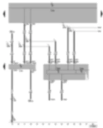 Wiring Diagram  VW TOUAREG 2009 - Onboard supply control unit - steering column electronics control unit - data bus diagnostic interface