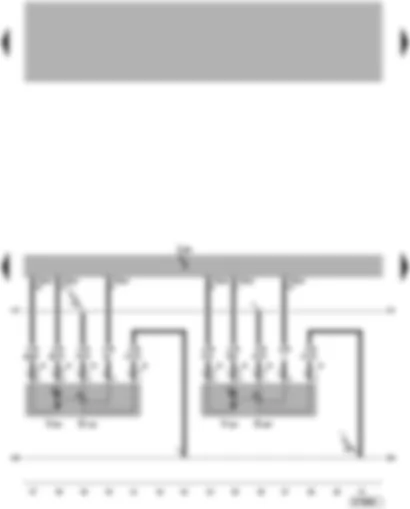 Электросхемa  VW TOUAREG 2005 - Блок управления Climatronic - потенциометры и исполнительные электродвигатели заслонки рециркуляции и центрального дефлектора