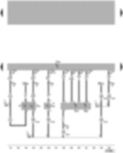 Wiring Diagram  VW TOUAREG 2005 - Motronic control unit - air mass meter - intake air temperature sender - brake light switch - clutch pedal switch - cruise control system brake pedal switch