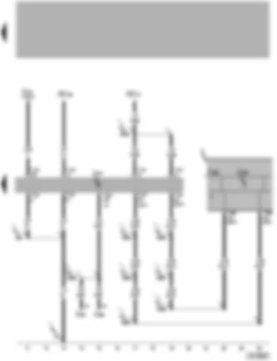 Wiring Diagram  VW TOUAREG 2005 - Adaptive suspension control unit - control unit in dash panel insert - data bus diagnostic interface