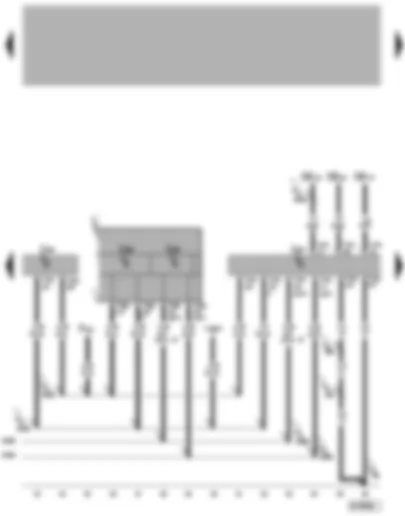 Электросхемa  VW TOUAREG 2003 - Блок управления блокировки межколесного дифференциала - блок управления бортовой сети - блок управления комбинации приборов - диагностический интерфейс шин данных - диагностический разъём