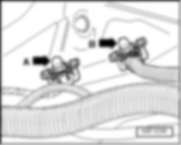 VW TOUAREG 2010 Overview of earth points in engine compartment