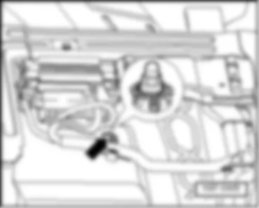 VW TOUAREG 2008 Overview of earth points in engine compartment