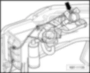 VW TOUAREG 2009 Overview of earth points in engine compartment