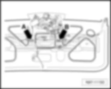 VW TOUAREG 2007 Connections for number plate in spare wheel holder
