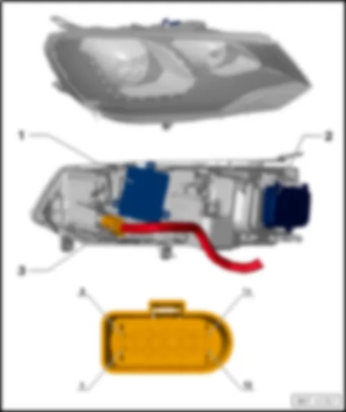 VW TOUAREG 2015 Right gas discharge bulb control unit J344