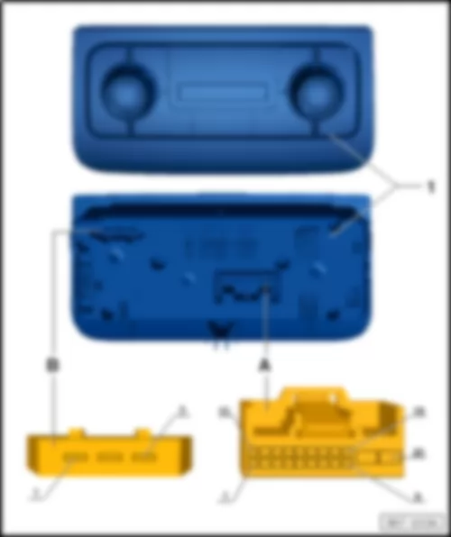VW TOUAREG 2015 Задняя панель управления и индикации климатической установки E265