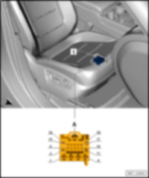 VW TOUAREG 2014 Control unit for front right seat ventilation J799