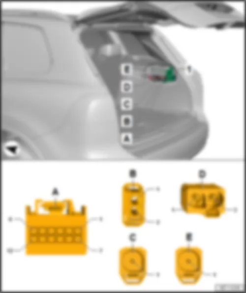 VW TOUAREG 2015 Блоки управления сзади справа