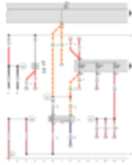 Wiring Diagram  VW TOURAN 2007 - Fresh air blower relay - Onboard supply control unit