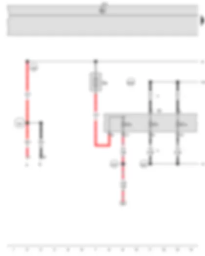 Wiring Diagram  VW TOURAN 2007 - Onboard supply control unit - Fuse 5 in fuse holder A - Fuse holder C