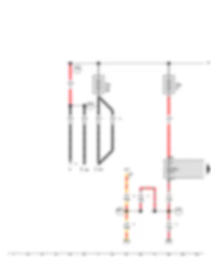 Wiring Diagram  VW TOURAN 2009 - Fuse 1 in fuse holder A - Fuse 5 in fuse holder A - Fuse 21 on fuse holder C