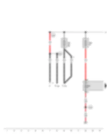 Wiring Diagram  VW TOURAN 2009 - Fuse 1 in fuse holder A - Fuse 5 in fuse holder A - Fuse 21 on fuse holder C