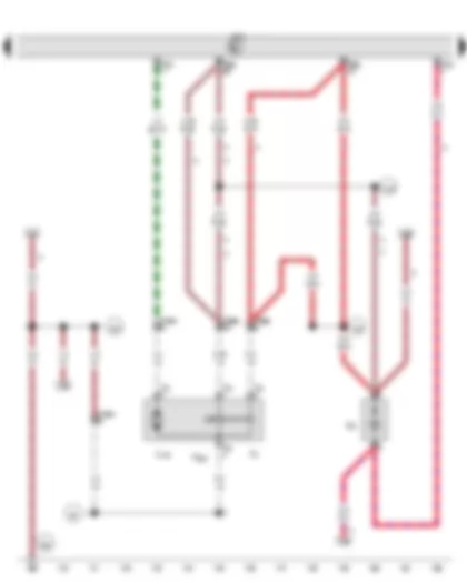 Wiring Diagram  VW TOURAN 2011 - Luggage compartment light switch - Rear lid lock unit - Rear lid release motor - Luggage compartment light