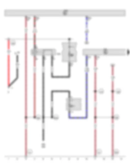 Wiring Diagram  VW TOURAN 2011 - Terminal 15 voltage supply relay - Park assist steering control unit - Fuse 7 on fuse holder B - Fuse 11 on fuse holder C
