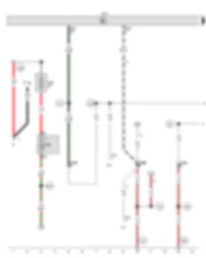 Wiring Diagram  VW TOURAN 2011 - Fuse 5 in fuse holder A - Fuse 20 on fuse holder C