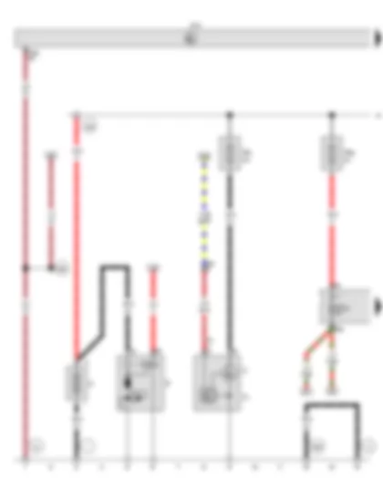 Wiring Diagram  VW TOURAN 2011 - Battery - Starter - Alternator - Fuse 1 in fuse holder A - Fuse 5 in fuse holder A - Fuse 43 on fuse holder C