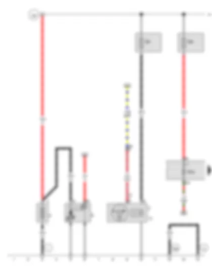 Wiring Diagram  VW TOURAN 2011 - Battery - Starter - Alternator - Fuse 1 in fuse holder A - Fuse 5 in fuse holder A - Fuse 43 on fuse holder C