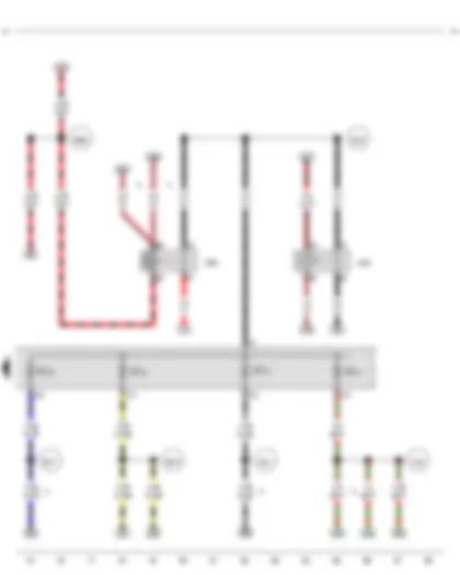 Wiring Diagram  VW TOURAN 2015 - Terminal 15 voltage supply relay - Terminal 50 voltage supply relay - Fuse 10 on fuse holder C - Fuse 12 on fuse holder C - Fuse 14 on fuse holder C