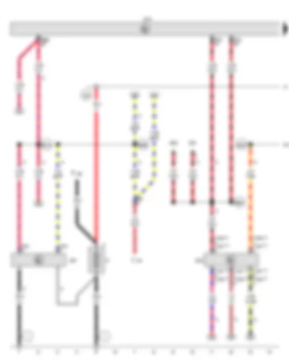 Wiring Diagram  VW TOURAN 2011 - Battery - Battery monitor control unit - Voltage stabiliser