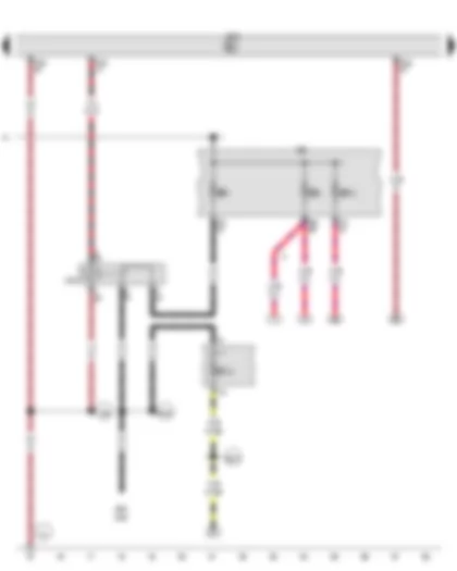 Wiring Diagram  VW TOURAN 2014 - Terminal 15 voltage supply relay - Fuse holder B
