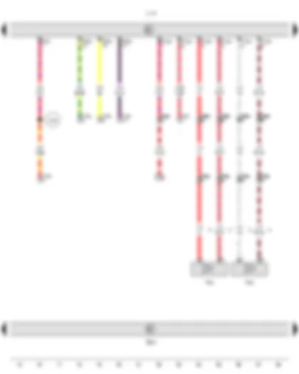 Wiring Diagram  VW TOURAN 2011 - Operating unit for special signal system - Power horn 1 - Power horn 2 - Special signal system with light bar and lettering