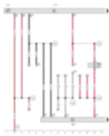 Wiring Diagram  VW TOURAN 2011 - Operating unit for special signal system - Flashing light 1 - blue - Special signal system with light bar and lettering - Special vehicle fuse 18
