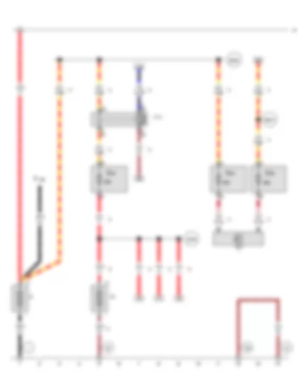 Wiring Diagram  VW TOURAN 2011 - Battery - Second battery - Second battery charging circuit relay