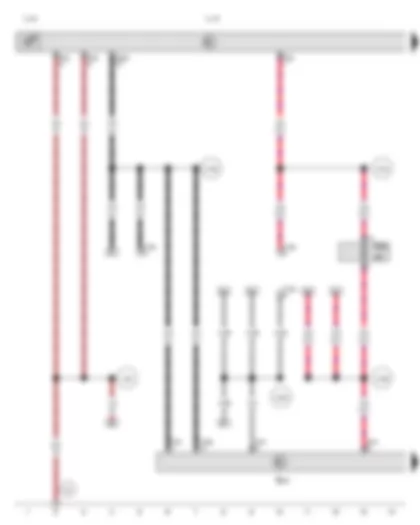 Wiring Diagram  VW TOURAN 2013 - Operating unit for special signal system - Flashing light 1 - blue - Special signal system with light bar and lettering - Special vehicle fuse 18