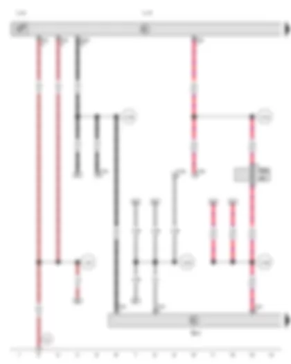 Wiring Diagram  VW TOURAN 2013 - Operating unit for special signal system - Flashing light 1 - blue - Special signal system with light bar and lettering - Special vehicle fuse 18