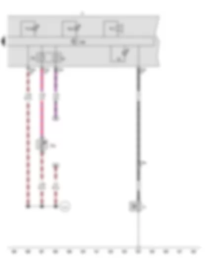 Wiring Diagram  VW TOURAN 2011 - Oil pressure switch - Fuel gauge - Coolant temperature gauge - Coolant shortage indicator sender - Control unit in dash panel insert - Glow period warning lamp