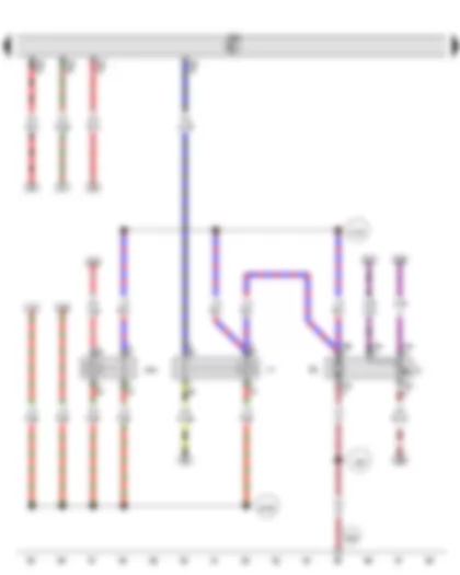 Wiring Diagram  VW TOURAN 2001 - Fuel gauge sender - Fuel system pressurisation pump - Fuel pump relay - Engine control unit - Fuel supply relay