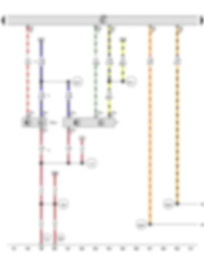 Wiring Diagram  VW TOURAN 2001 - Brake light switch - Clutch position sender - Engine control unit