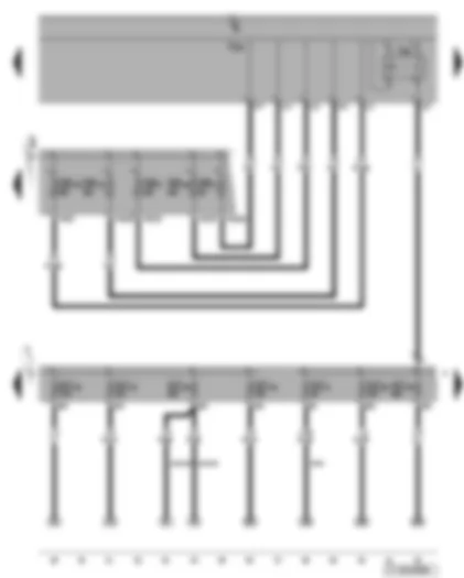 Wiring Diagram  VW TOURAN 2004 - Relief relay for X-contact - fuses