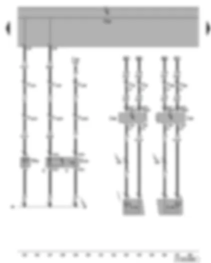 Wiring Diagram  VW TOURAN 2004 - High level brake light bulb - number plate light - turn signal bulb in exterior mirror