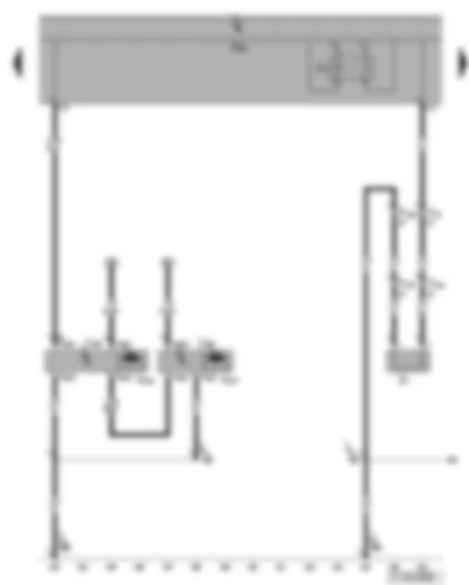 Wiring Diagram  VW TOURAN 2004 - Driver side windscreen wiper motor - front passenger side windscreen wiper motor - heated rear window relay - heated rear window