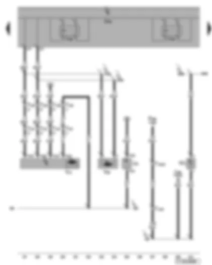 Wiring Diagram  VW TOURAN 2003 - Rear window wiper motor - windscreen and rear window washer pump - double washer pump relay - 12 V socket (luggage compartment) - luggage compartment light