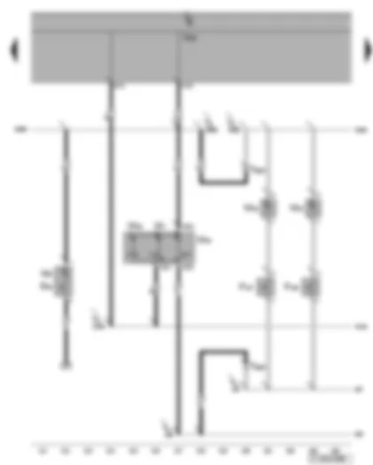 Wiring Diagram  VW TOURAN 2003 - Front interior light - reading lights - illuminated vanity mirror - glove compartment light