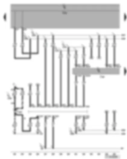 Wiring Diagram  VW TOURAN 2004 - Data bus diagnosis interface - self-diagnosis connection