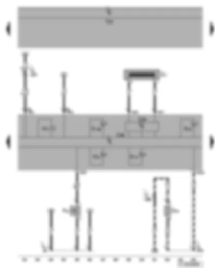 Wiring Diagram  VW TOURAN 2004 - Dash panel insert - immobiliser control unit - brake wear indicator - warning contact for brake fluid level