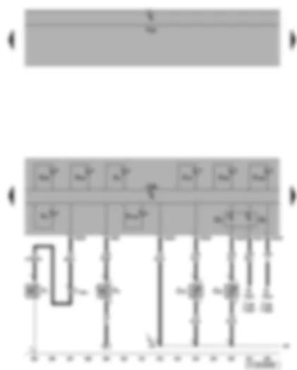 Wiring Diagram  VW TOURAN 2003 - Fuel gauge - coolant temperature and coolant shortage indicator - oil pressure warning lamp - handbrake warning - washer fluid level warning lamp