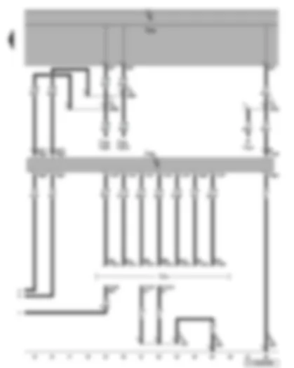 Wiring Diagram  VW TOURAN 2003 - Trailer detector control unit - trailer socket